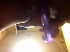 On the webcam, Kinky White Bitch was petting her asshole with an egg plant toy and vibe.